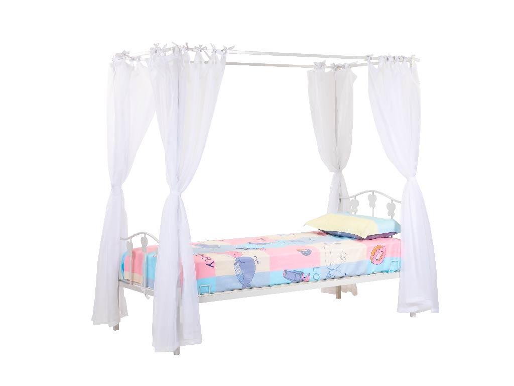 Children's Single (3'0) White 4 poster Bed Frame - Image 3